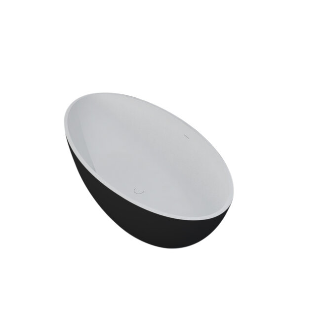 Best Design Vrijstaand bad New-Stone 180 x 85 cm zwart-wit