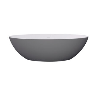 Best Design Vrijstaand bad New-Stone 180 x 85 cm lava grijs-wit