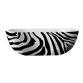 Best Design Vrijstaand bad Zebra 180 x 86 cm zwart-wit