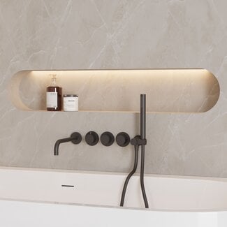 Best Design Thermostatische inbouw badkraan High-End Nero mat zwart