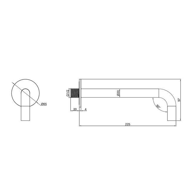 Best Design Thermostatische inbouw badkraan High-End Ore RVS