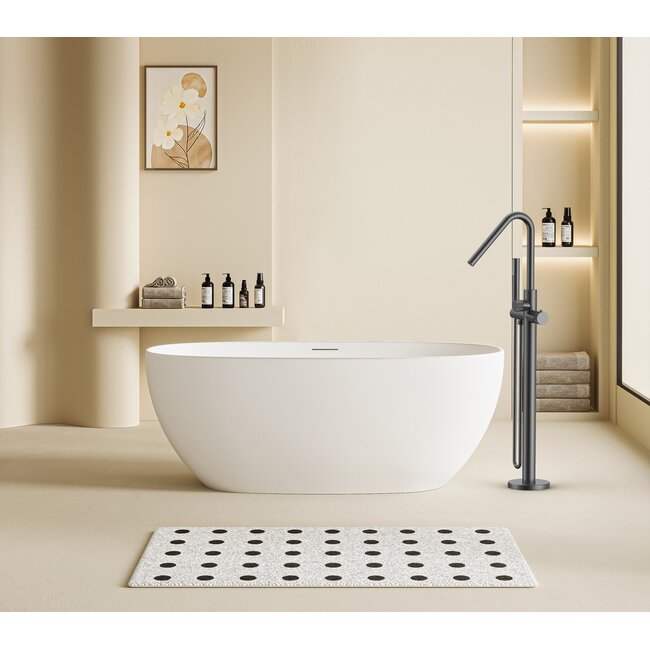 Vrijstaande badkraan Stria thermostatisch gunmetal
