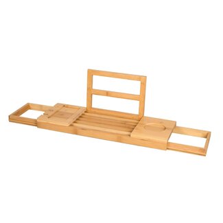 Best Design Badplank Tray bamboe verstelbaar 50-90 cm