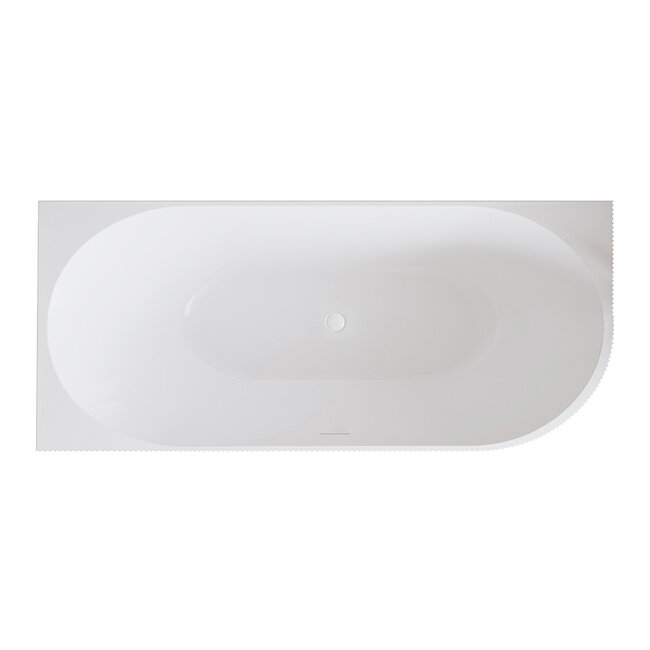 Wiesbaden Hoekbad Rivi links 170 x 80 cm glans wit
