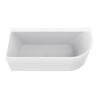Wiesbaden Hoekbad Zenn links 170 x 75 cm glans wit