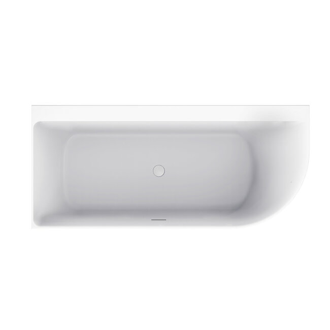 Wiesbaden Hoekbad Zenn links 170 x 75 cm glans wit