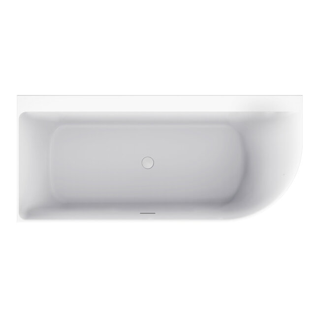 Wiesbaden Hoekbad Zenn links 180 x 80 cm glans wit