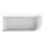 Wiesbaden Hoekbad Zenn links 180 x 80 cm glans wit