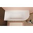 Wiesbaden Hoekbad Zenn links 180 x 80 cm glans wit