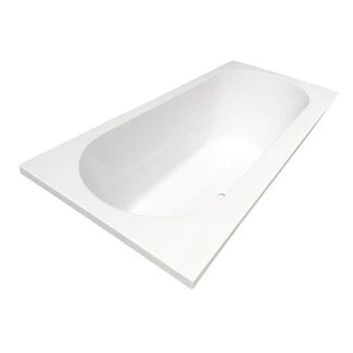 Wiesbaden Inbouwbad duo Portus 190 x 90 cm glans wit