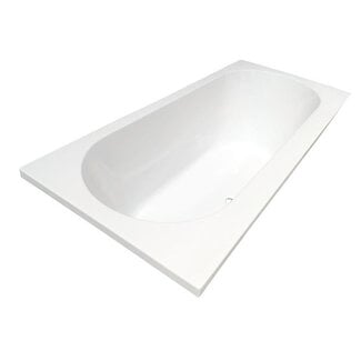 Wiesbaden Inbouwbad duo Portus 180 x 80 cm glans wit