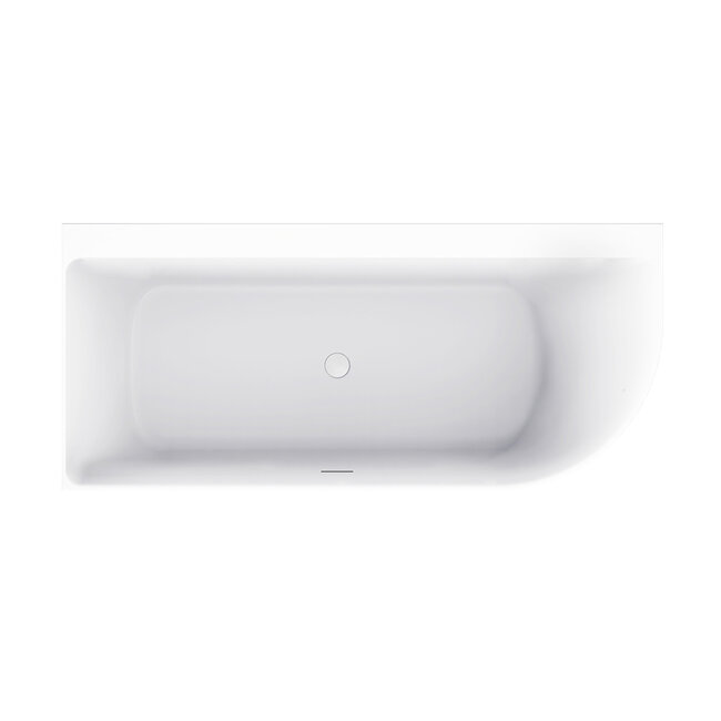 Wiesbaden Hoekbad Zenn links 180 x 80 cm mat wit