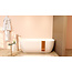 Wiesbaden Halfvrijstaand bad Liora 180 x 80 cm glans wit