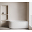 Wiesbaden Hoekbad Rivi rechts 180 x 80 cm glans wit