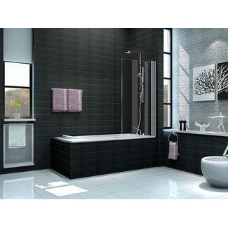 Wiesbaden Badwand Palmo draaibaar 80 x 150 cm chroom