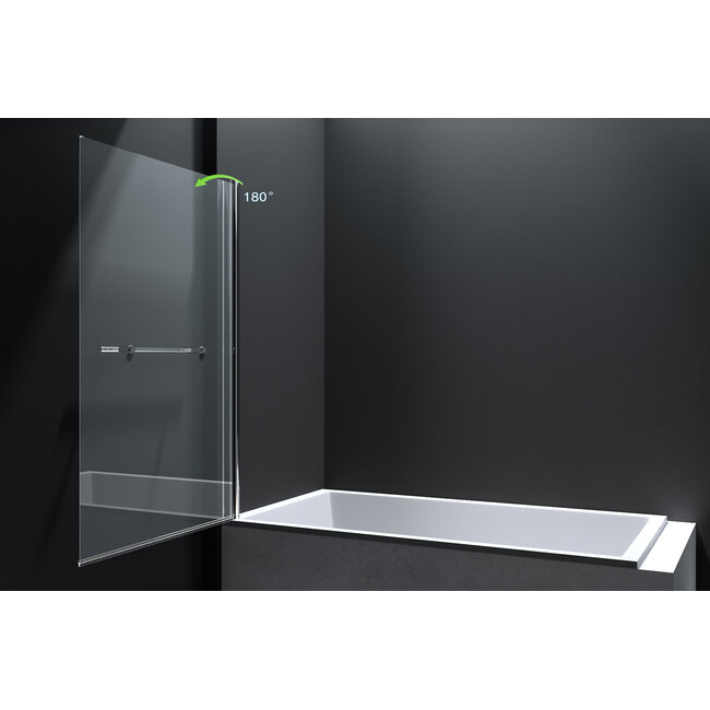 Best Design Badwand Erico draaibaar 80 x 140 cm chroom