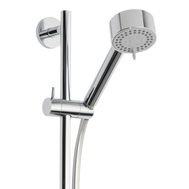 Wiesbaden Thermostatische opbouw badkraan Rio chroom met glijstangset