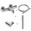 Thermostatische opbouw badkraan Stria chroom met handdoucheset