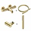 Thermostatische opbouw badkraan Stria geborsteld goud met handdoucheset