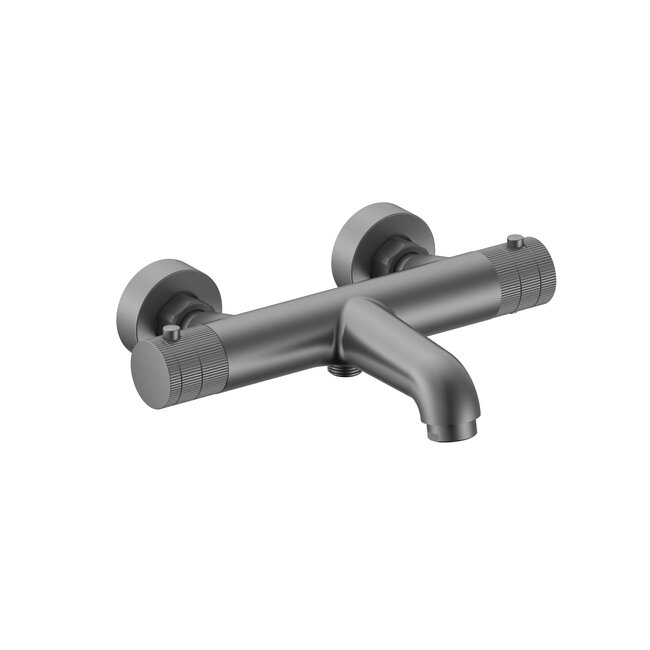 Thermostatische opbouw badkraan Stria gunmetal met handdoucheset