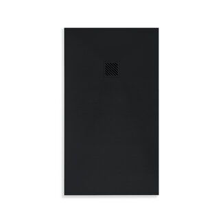 Aloni Douchebak Aloni Madison Flat 120 x 90 x 3 cm composietsteen zwart