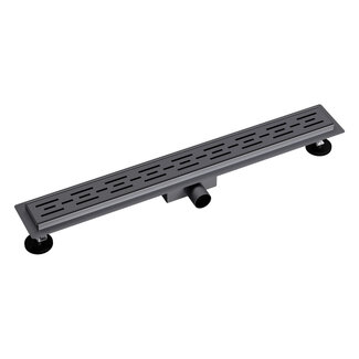 Aloni Complete douchegoot 90 cm gunmetal grijs