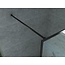 Aloni Inloopdouche 80 x 200 cm, 8 mm helder glas met mat zwart raster