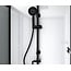 Complete douchecabine Marani 110 x 80 x 225 cm met schuifdeur, grijs rookglas met mat zwart profiel