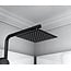 Complete douchecabine Marani 110 x 80 x 225 cm met schuifdeur, grijs rookglas met mat zwart profiel
