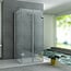 Aloni Douchecabine U-opstelling 90 x 90 x 195 cm met 2 draaideuren en 2 zijwanden, 8 mm helder glas met chroom profiel