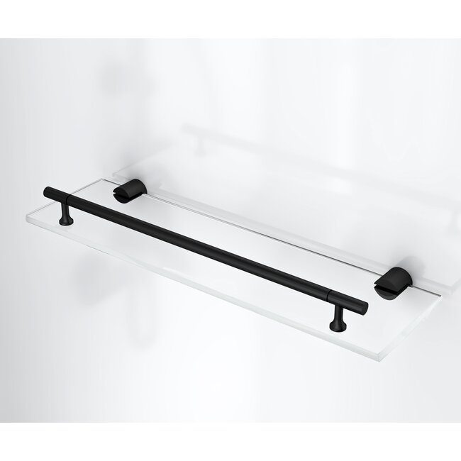 Complete douchecabine Rimo 90 x 90 x 215 cm met draaideur, helder glas met mat zwart profiel