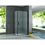 Aloni Douchecabine 90 x 90 x 190 cm met draaideur en zijwand, 6 mm helder glas met mat zwart profiel