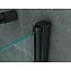 Aloni Douchecabine 90 x 90 x 190 cm met draaideur en zijwand, 6 mm helder glas met mat zwart profiel