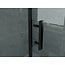 Aloni Douchecabine 80 x 80 x 190 cm met draaideur en zijwand, 6 mm helder glas met mat zwart profiel