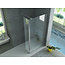 Aloni Draaibare zijwand voor inloopdouche 30 x 200 cm, 8 mm helder glas met chroom profiel