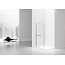Aloni Inloopdouche Curvy 120 x 200 cm, 8 mm helder glas met gunmetal profiel