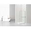 Aloni Inloopdouche Curvy 120 x 200 cm, 8 mm helder glas met gunmetal profiel