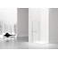 Aloni Inloopdouche Curvy 120 x 200 cm, 8 mm helder glas met geborsteld goud profiel