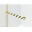 Aloni Inloopdouche Curvy 120 x 200 cm, 8 mm helder glas met geborsteld goud profiel