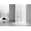 Aloni Inloopdouche Curvy 120 x 200 cm, 8 mm helder glas met geborsteld koper profiel