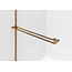 Aloni Inloopdouche Curvy 120 x 200 cm, 8 mm helder glas met geborsteld koper profiel