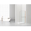 Aloni Inloopdouche Curvy 120 x 200 cm, 8 mm helder glas met geborsteld koper profiel