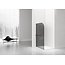 Aloni Inloopdouche Curvy 120 x 200 cm, 8 mm helder glas met mat zwart profiel