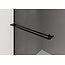 Aloni Inloopdouche Curvy 120 x 200 cm, 8 mm helder glas met mat zwart profiel