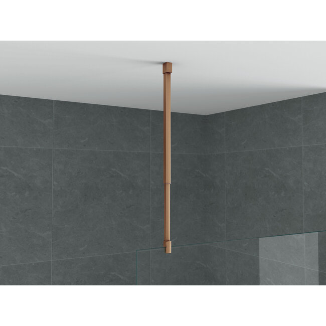Aloni Plafondsteun voor inloopdouche verstelbaar 43-80 cm geborsteld koper