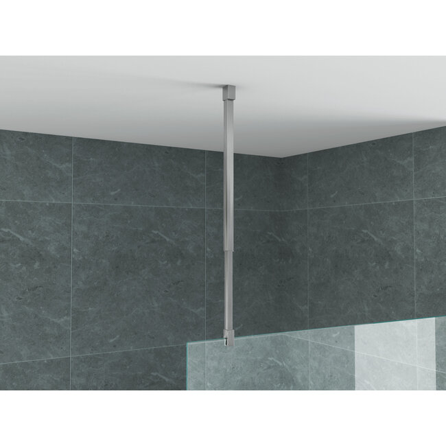 Aloni Plafondsteun voor inloopdouche verstelbaar 43-80 cm geborsteld RVS