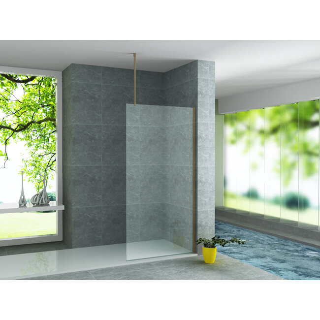 Aloni Plafondsteun voor inloopdouche verstelbaar 43-80 cm geborsteld goud