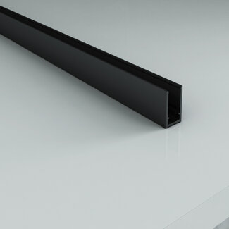 Aloni Muurprofiel voor douchewand 200 cm mat zwart