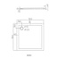 Best Design Douchebak Dona 90 x 90 x 4 cm acryl glans wit