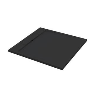 Best Design Douchebak Decent 90 x 90 x 3,5 cm solid surface zwart